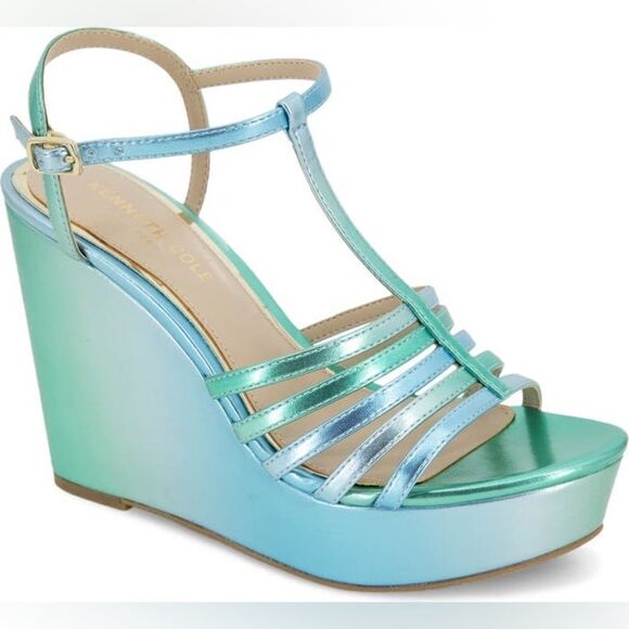 Kenneth Cole | Celia Ankle Strap Platform Wedge Sandal - Picture 1 of 8